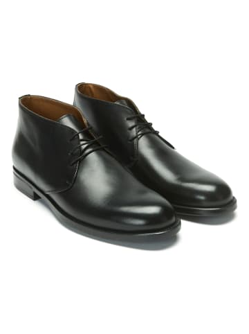 British Passport Leder-Ankle-Boots in Schwarz