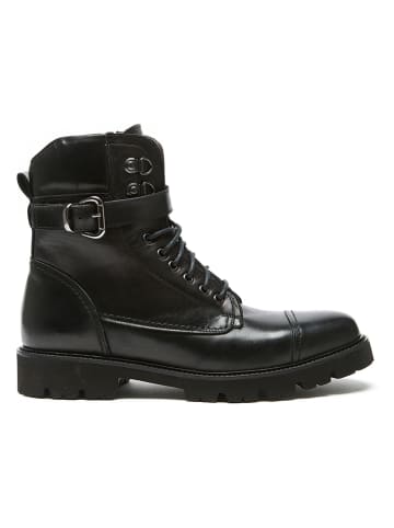 British Passport Skórzane botki w kolorze czarnym