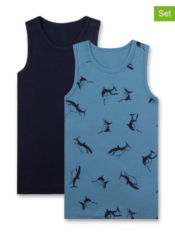s.Oliver 2-delige set: onderhemden zwart/blauw