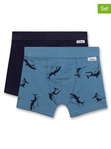 s.Oliver 2er-Set: Boxershorts in Blau/ Schwarz