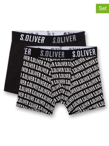 s.Oliver Bokserki (2 pary) w kolorze czarnym