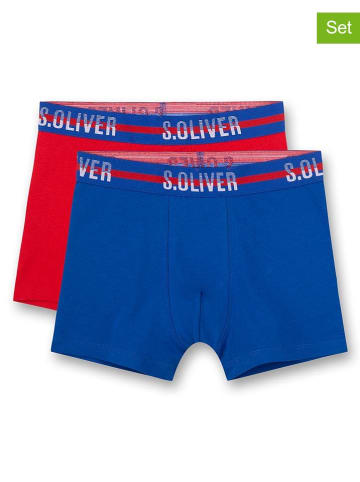 s.Oliver 2er-Set: Boxershorts in Rot/ Blau