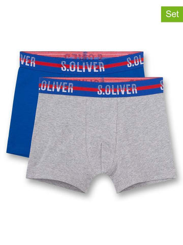 s.Oliver 2er-Set: Boxershorts in Blau/ Grau