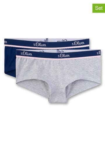 Sanetta 2er-Set: Pantys in Grau/ Dunkelblau