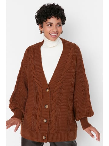 trendyol Cardigan in Hellbraun