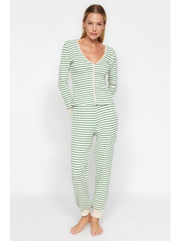trendyol Pyjama groen/crème