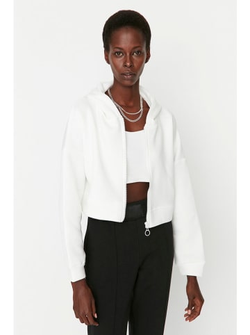 trendyol Sweatjacke in Weiß