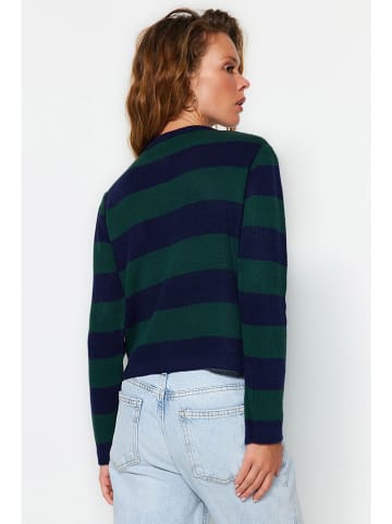 trendyol Cardigan in Dunkelgrün/ Dunkelblau