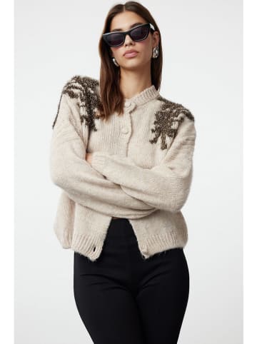 trendyol Cardigan in Beige/ Braun