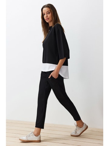trendyol 2tlg. Outfit in Schwarz/ Weiß