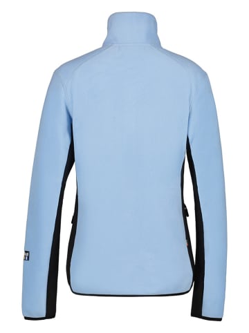rukka Fleecepullover "Peltoniemi" in Hellblau/ Schwarz