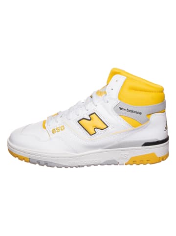 New Balance Leder-Sneakers "BB650RCG" in Weiß/ Gelb