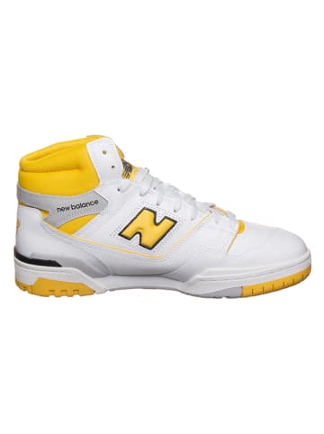 New Balance Leder-Sneakers "BB650RCG" in Weiß/ Gelb