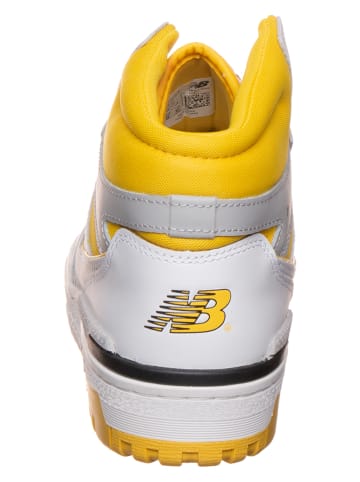 New Balance Leder-Sneakers "BB650RCG" in Weiß/ Gelb