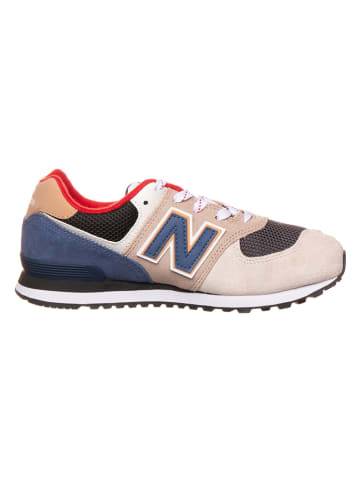 New Balance Sneakers in Beige/ Dunkelblau/ Rot