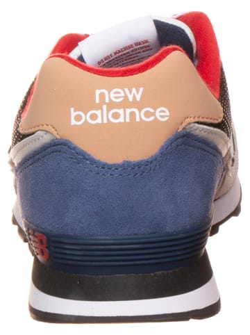 New Balance Sneakers in Beige/ Dunkelblau/ Rot
