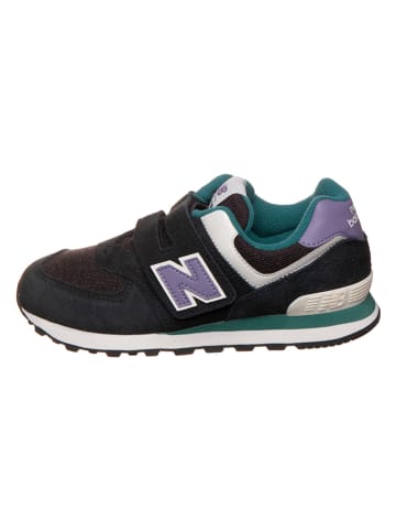 New Balance Leder-Sneakers "574" in Schwarz