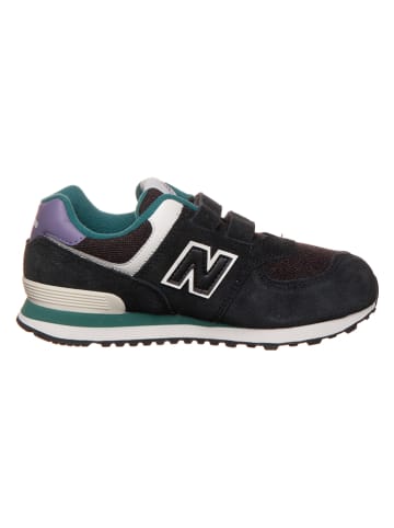 New Balance Leder-Sneakers "574" in Schwarz