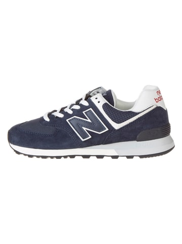 New Balance Leder-Sneakers "574" in Dunkelblau