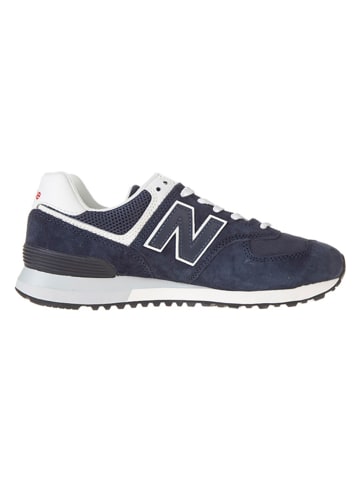 New Balance Leder-Sneakers "574" in Dunkelblau