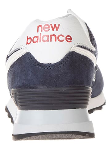 New Balance Leder-Sneakers "574" in Dunkelblau