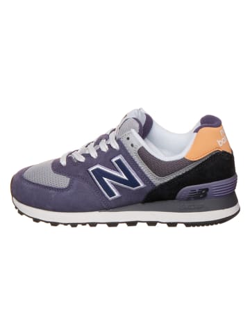New Balance Leder-Sneakers "574" in Dunkelblau