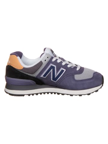 New Balance Leder-Sneakers "574" in Dunkelblau