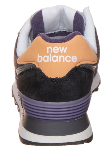 New Balance Leder-Sneakers "574" in Dunkelblau