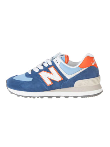 New Balance Leren sneakers blauw/beige/oranje