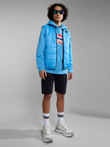 Napapijri Omkeerbare doorgestikte bodywarmer lichtblauw/donkerblauw