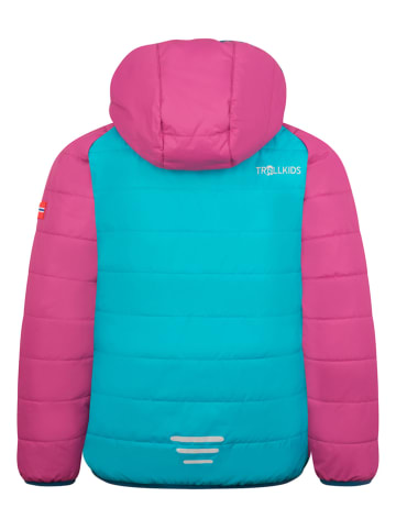 Trollkids Ski-/ Snowboardjacke "Hafjell XT" in Pink/ Türkis