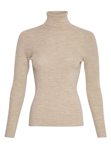MOSS COPENHAGEN Wollrollkragenpullover "Rigmor" in Beige