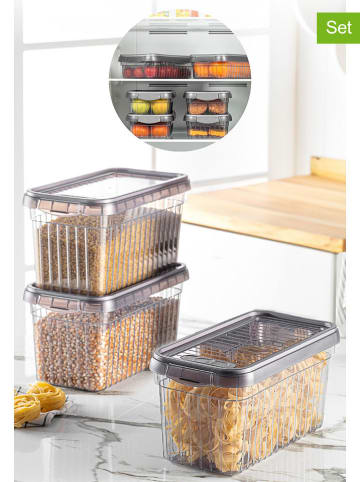 Violeta Home 3er-Set: Frischhaltedosen in Anthrazit - 4 l