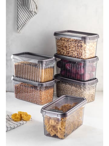 Violeta Home 3er-Set: Frischhaltedosen in Anthrazit - 4 l
