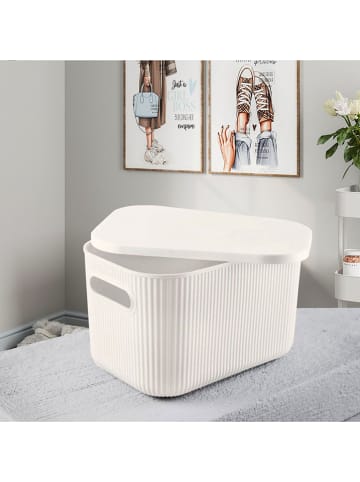 Violeta Home Aufbewahrungskorb in Weiß - (B)25 x (H)17 x (T)15 cm