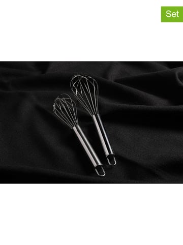 Violeta Home 2er-Set: Edelstahl-Rührbesen in Silber