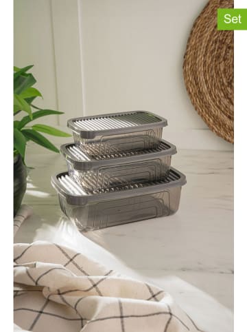 Violeta Home 3er-Set: Frischhaltedosen in Anthrazit