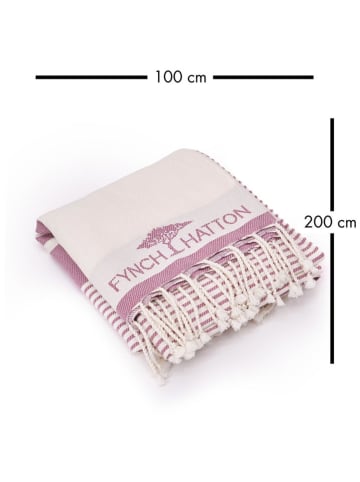 FYNCH-HATTON Strandtuch in Creme/ Rosa - (L)200 x (B)100 cm