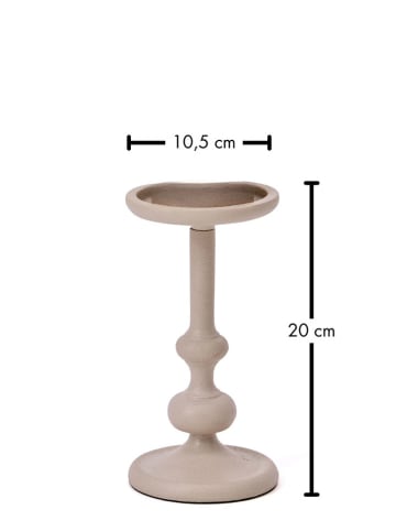 FYNCH-HATTON Kerzenständer "Kobe" in Beige - (H)20 x Ø 10,5 cm