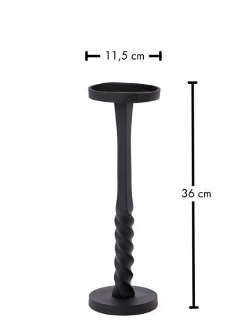 FYNCH-HATTON Kerzenständer "Kobe" in Schwarz - (H)36 x Ø 11,5 cm