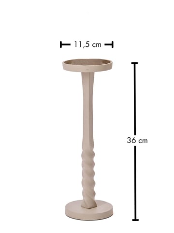 FYNCH-HATTON Kerzenständer "Kobe" in Beige - (H)36 x Ø 11,5 cm