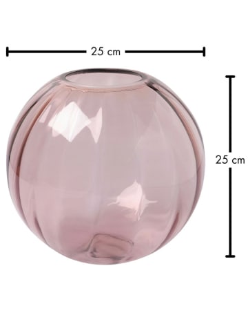 FYNCH-HATTON Vase "Kwabene" in Rosa - (H)25 x Ø 25 cm