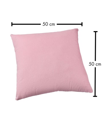 FYNCH-HATTON Cordkissen "Wanja" in Rosa - (L)50 x (B)50 cm