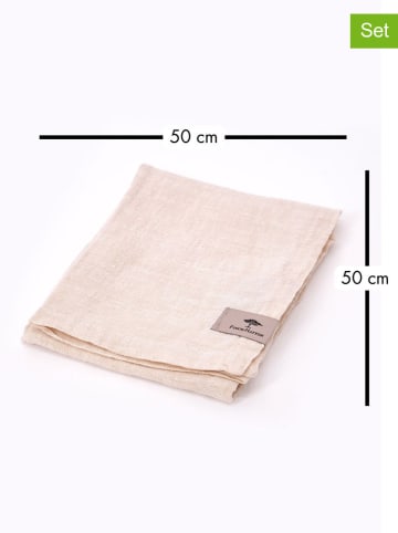 FYNCH-HATTON 4er-Set: Servietten "Sandibe" in Beige - (L)50 x (B)50 cm