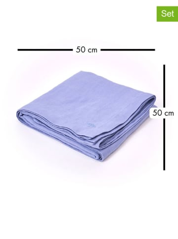 FYNCH-HATTON 4er-Set: Servietten "Sandibe" in Blau - (L)50 x (B)50 cm