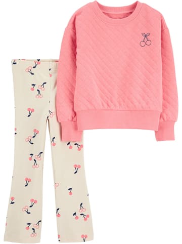 carter's 2-delige outfit wit/lichtroze