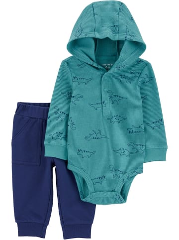 carter's 2tlg. Outfit in Türkis/ Dunkelblau
