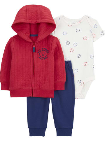 carter's 3tlg. Outfit in Rot/ Dunkelblau/ Weiß