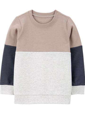 carter's Sweatshirt in Hellbraun/ Grau/ Dunkelblau