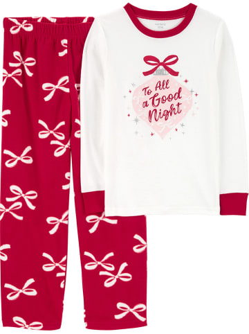 carter's Pyjama in Weiß/ Rot